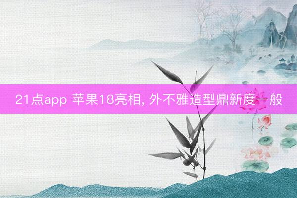 21点app 苹果18亮相， 外不雅造型鼎新度一般