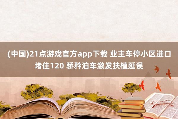 (中国)21点游戏官方app下载 业主车停小区进口堵住120 骄矜泊车激发扶植延误