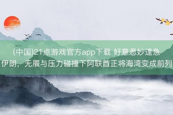(中国)21点游戏官方app下载 好意思妙遑急伊朗，无餍与压力碰撞下阿联酋正将海湾变成前列
