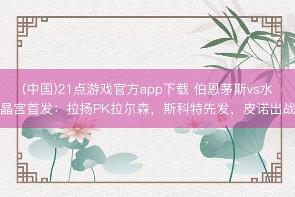 (中国)21点游戏官方app下载 伯恩茅斯vs水晶宫首发：拉扬PK拉尔森，斯科特先发，皮诺出战