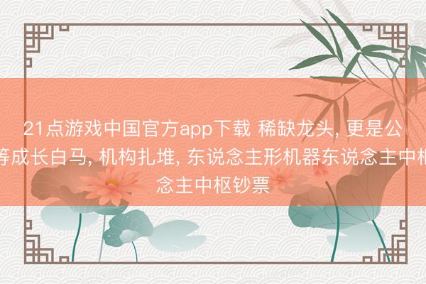 21点游戏中国官方app下载 稀缺龙头, 更是公认超等成长白马, 机构扎堆, 东说念主形机器东说念主中枢钞票